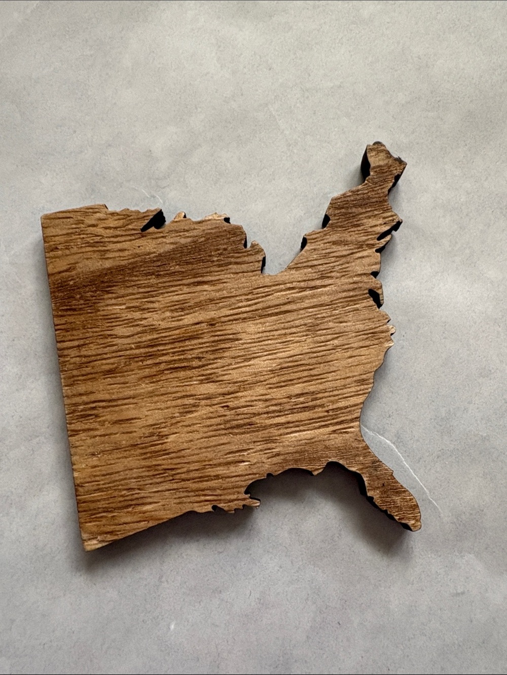 Wooden stained handmade East Coaster Cutout for coffee table